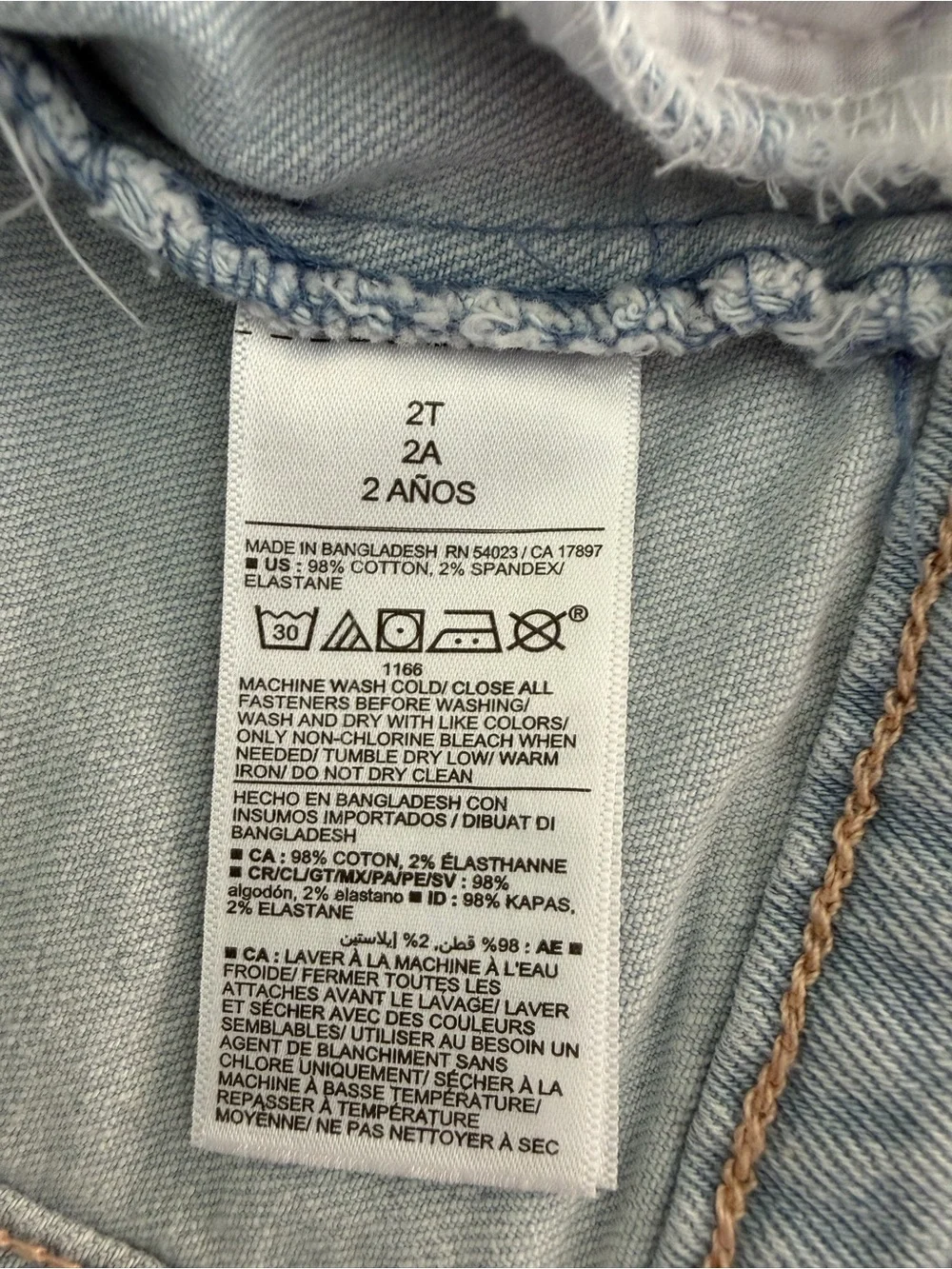 Old Navy Light Wash Denim Jacket for Kids Size 2T - Picture 6 of 7
